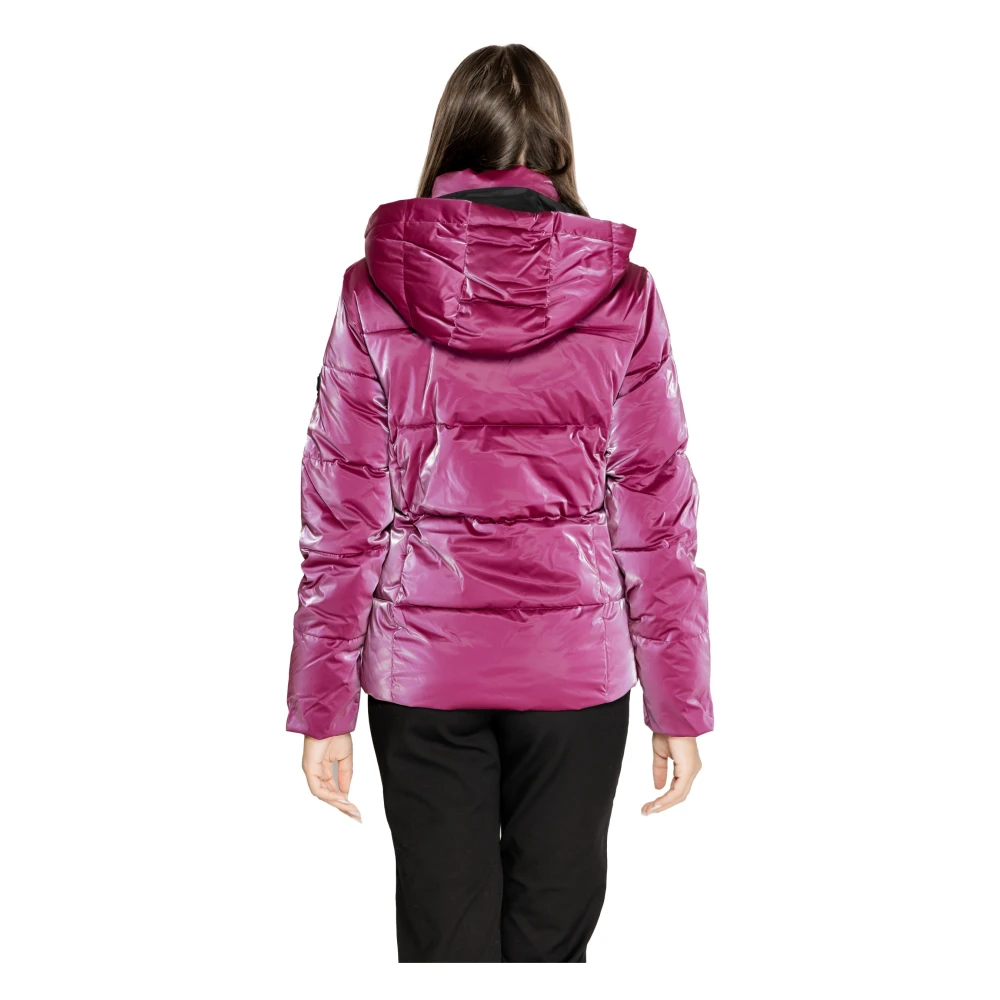 Desigual Paarse Rits Hoodie Jas Vrouwen Herfst Winter Purple Dames