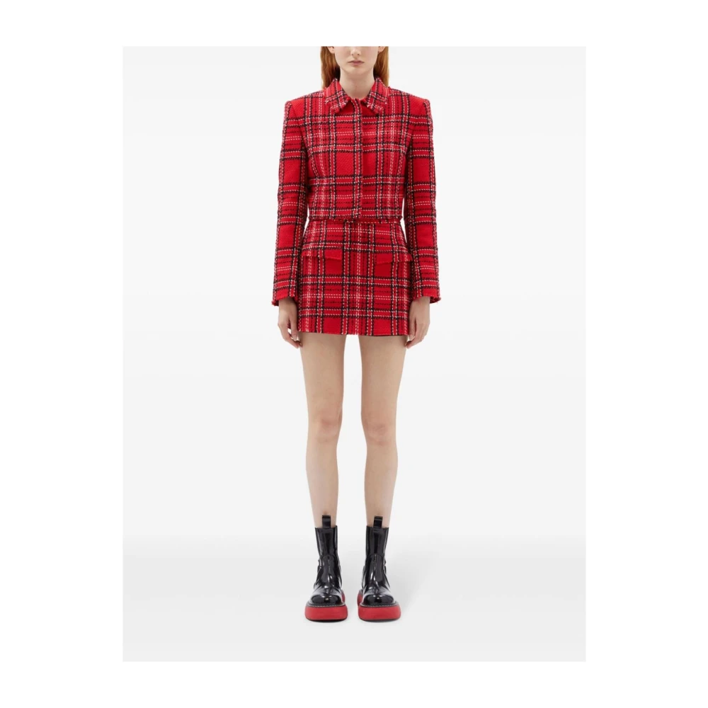Msgm Rode Shorts voor Vrouwen Red Dames