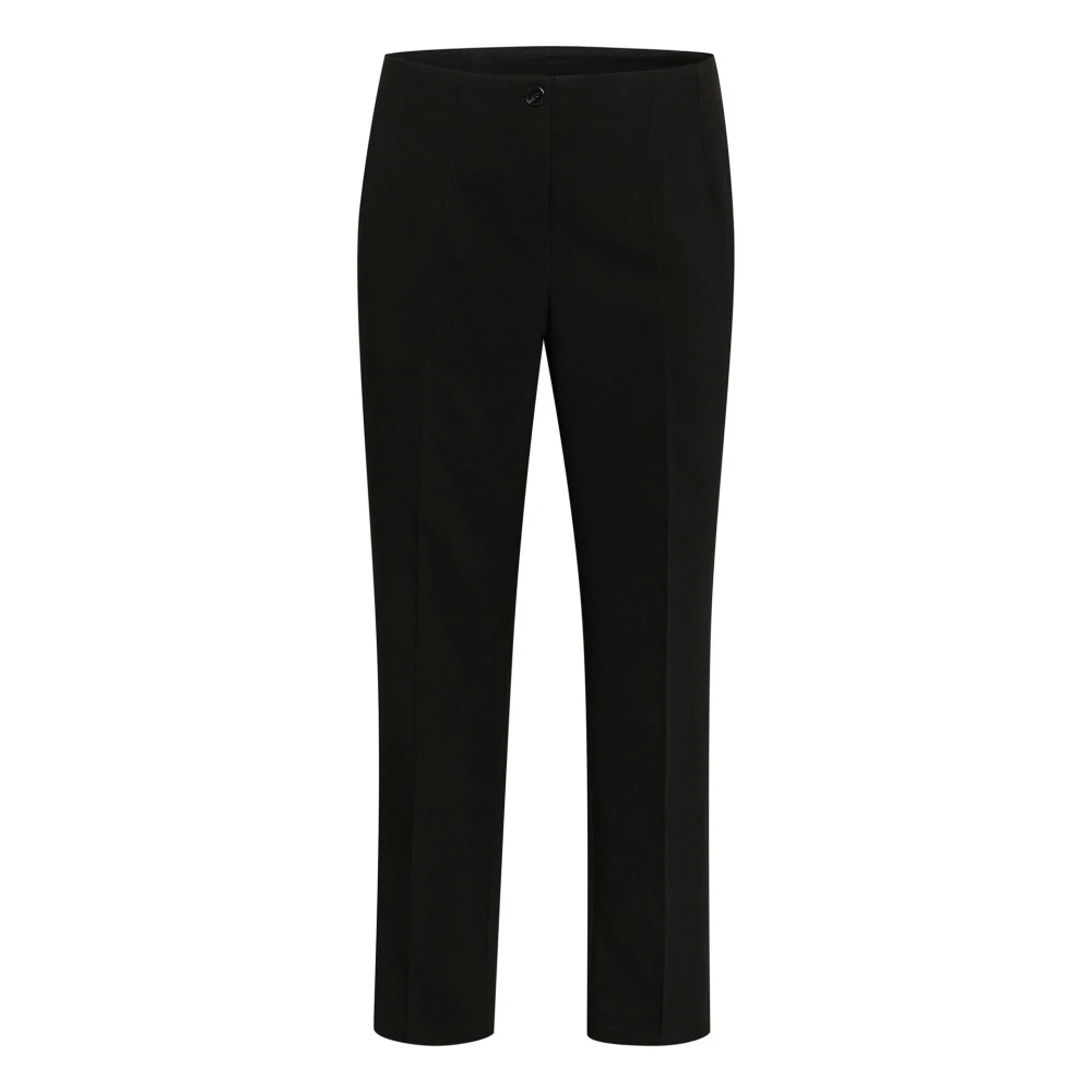 Kaffe Curve Zwarte broek met rechte pijpen Black Dames