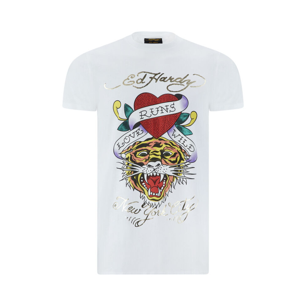 Camiseta Wild Love con Gr fico de Tigre Ed Hardy Camisetas Miinto