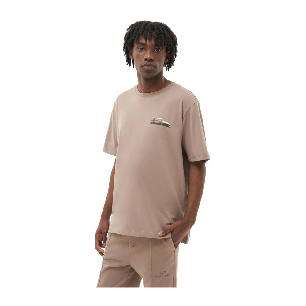 Filling Pieces T-shirt Construct Fossil Brown Heren