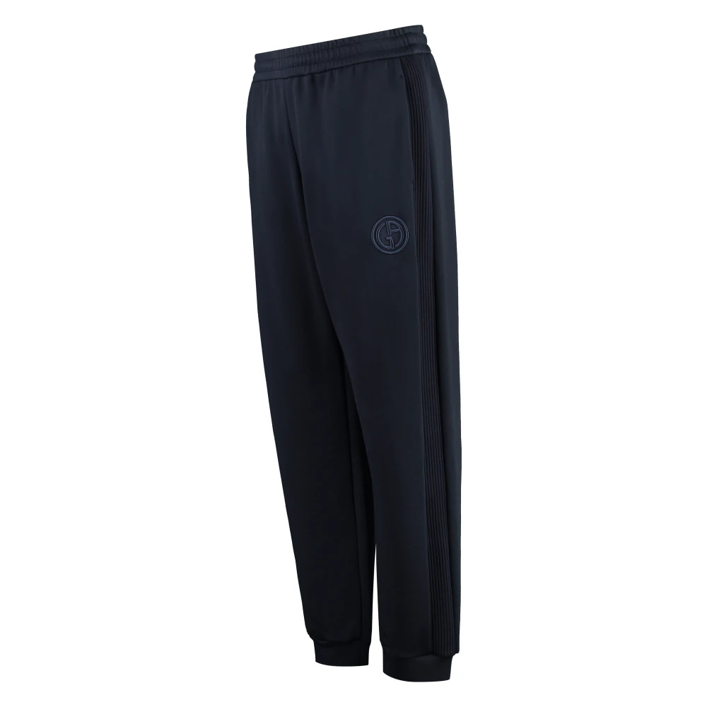 Giorgio Armani Modal Polyamide Broek Blue Heren