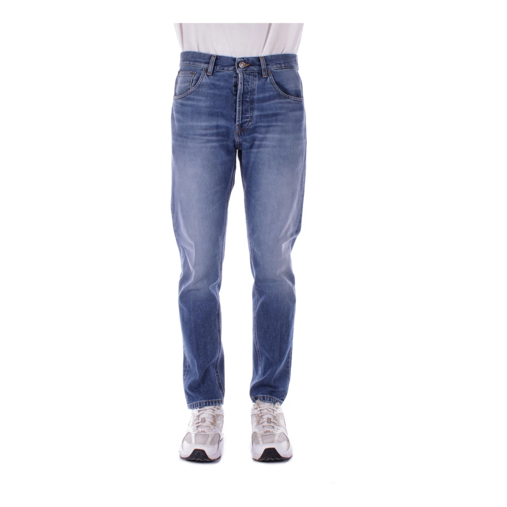 Dondup Denim Jeans met Logo Achterzak Blue Heren