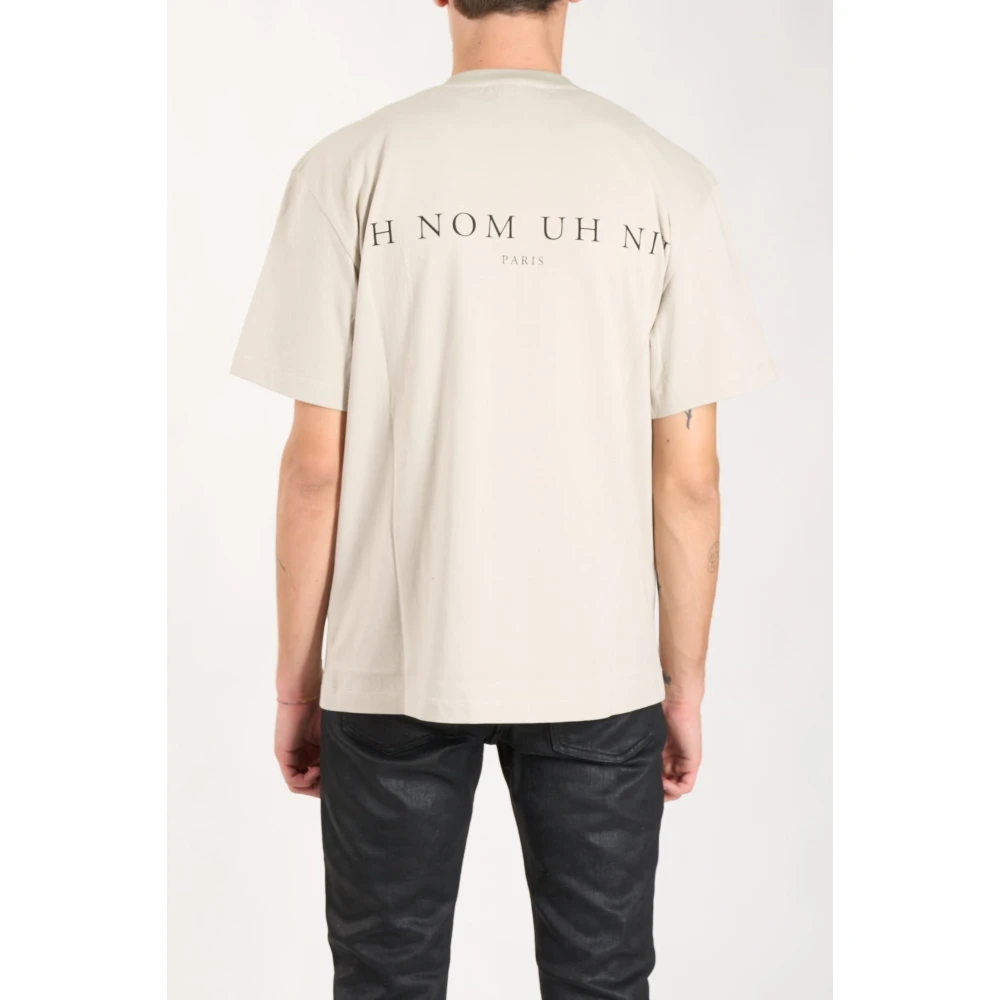 IH NOM UH NIT Bloemen T-shirt met Logoprint Gray Heren
