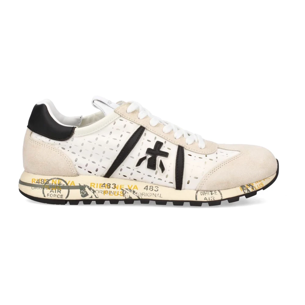 Premiata Lucy Sneakers met Geperforeerd Detail Dames Schoenen Wit