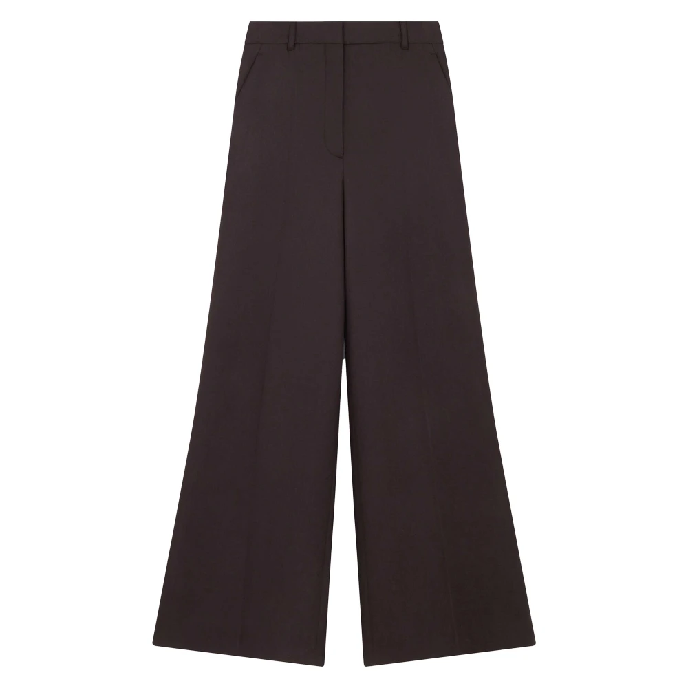 Stella Mccartney Wijde Flanellen Broek Brown Dames