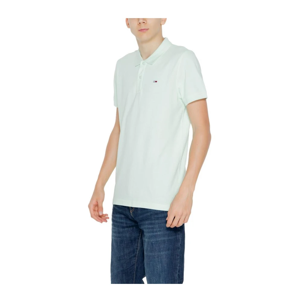 Tommy Jeans Groene Katoenen Poloshirt Green Heren