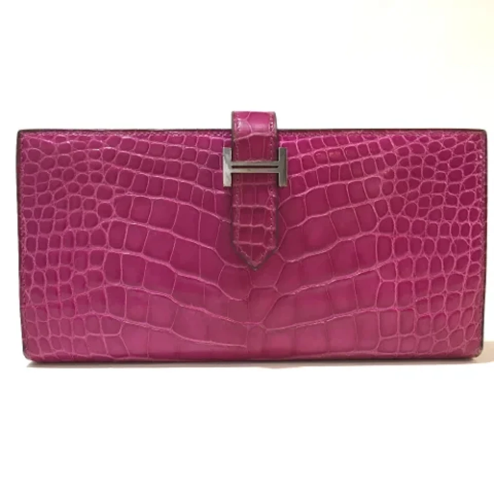 Hermès Vintage Pre-owned Fabric wallets Pink Dames
