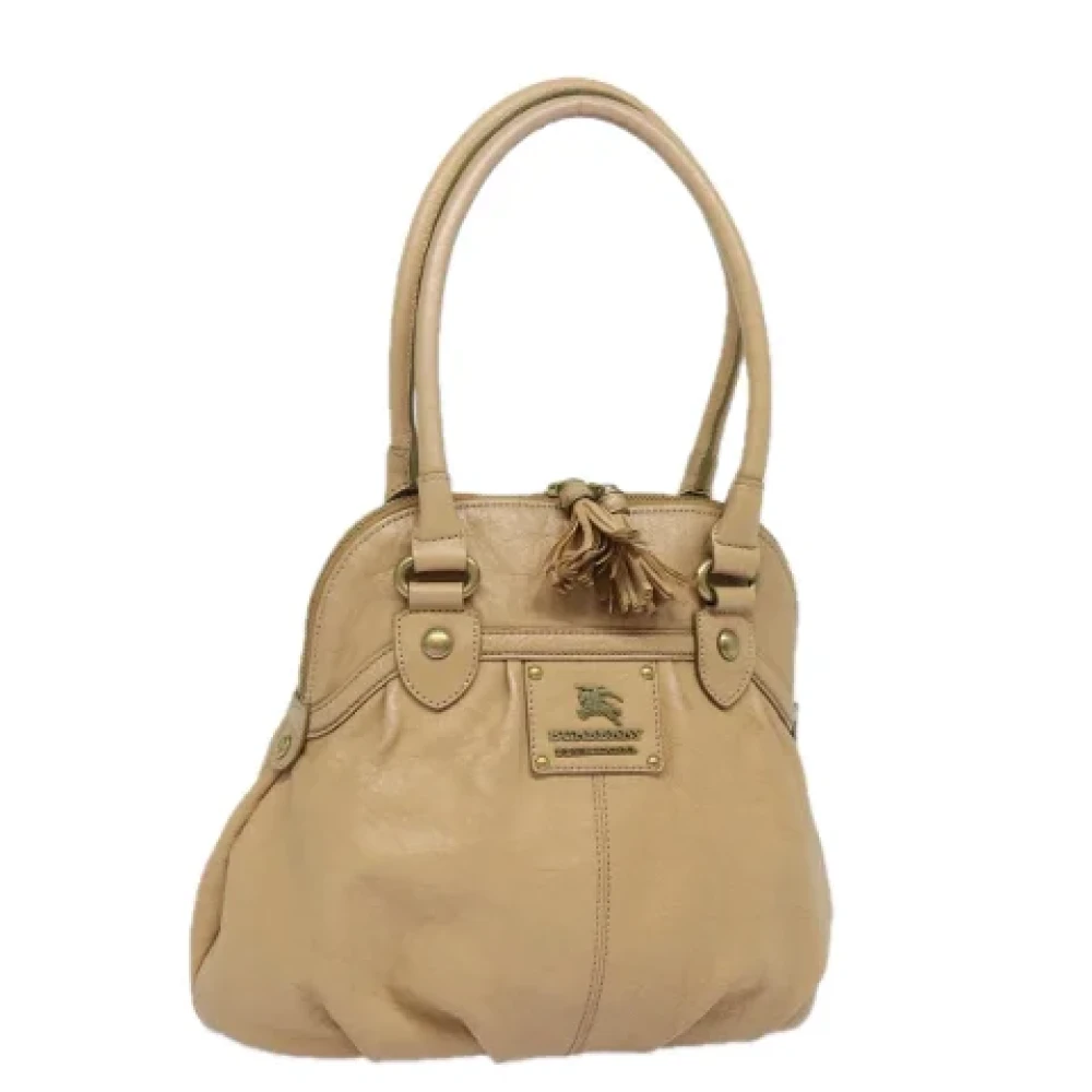 Burberry Vintage Pre-owned Leather shoulder-bags Beige Dames