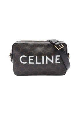 Pre-owned Triomphe PVC Coated Canvas Leather Shoulder Bag
