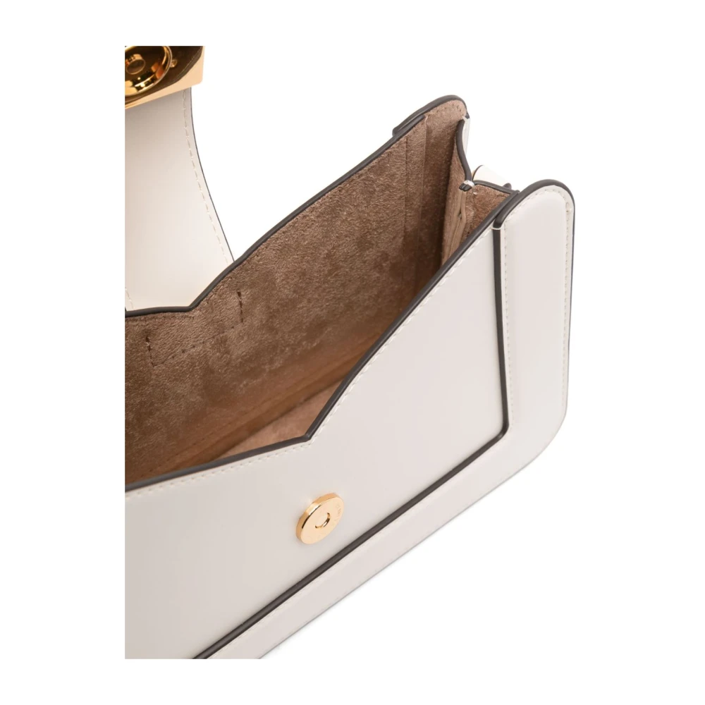 Elisabetta Franchi Crème Schoudertas Stijlvol Model White Dames