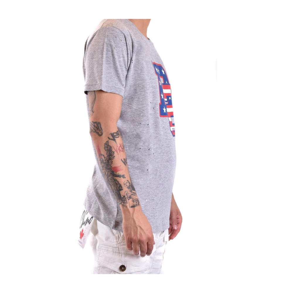 Dsquared2 Grijze T-shirts & Polos Heren Ss24 Gray Heren