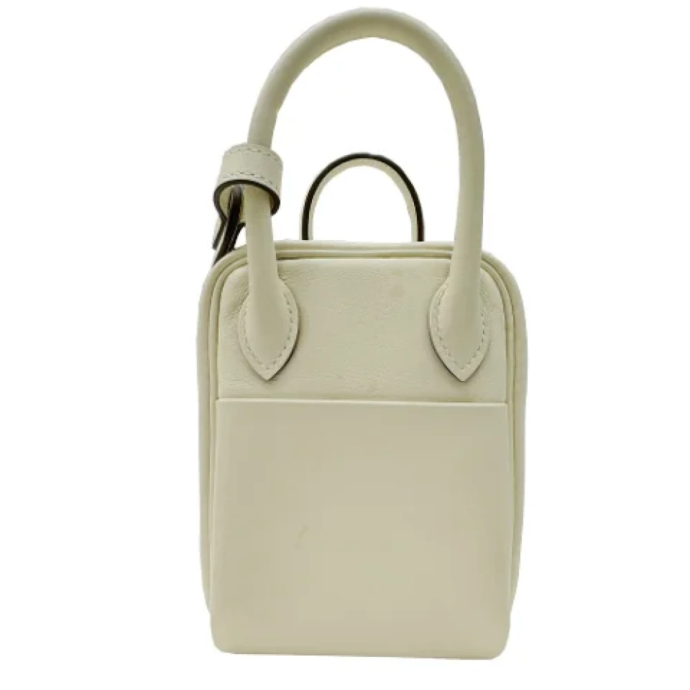 Hermès Vintage Pre-owned Leather handbags Beige Dames