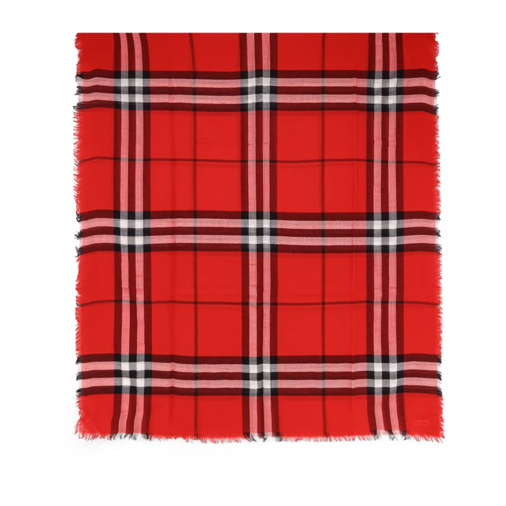 Check Pattern Wool Scarf - Burberry - Modalova