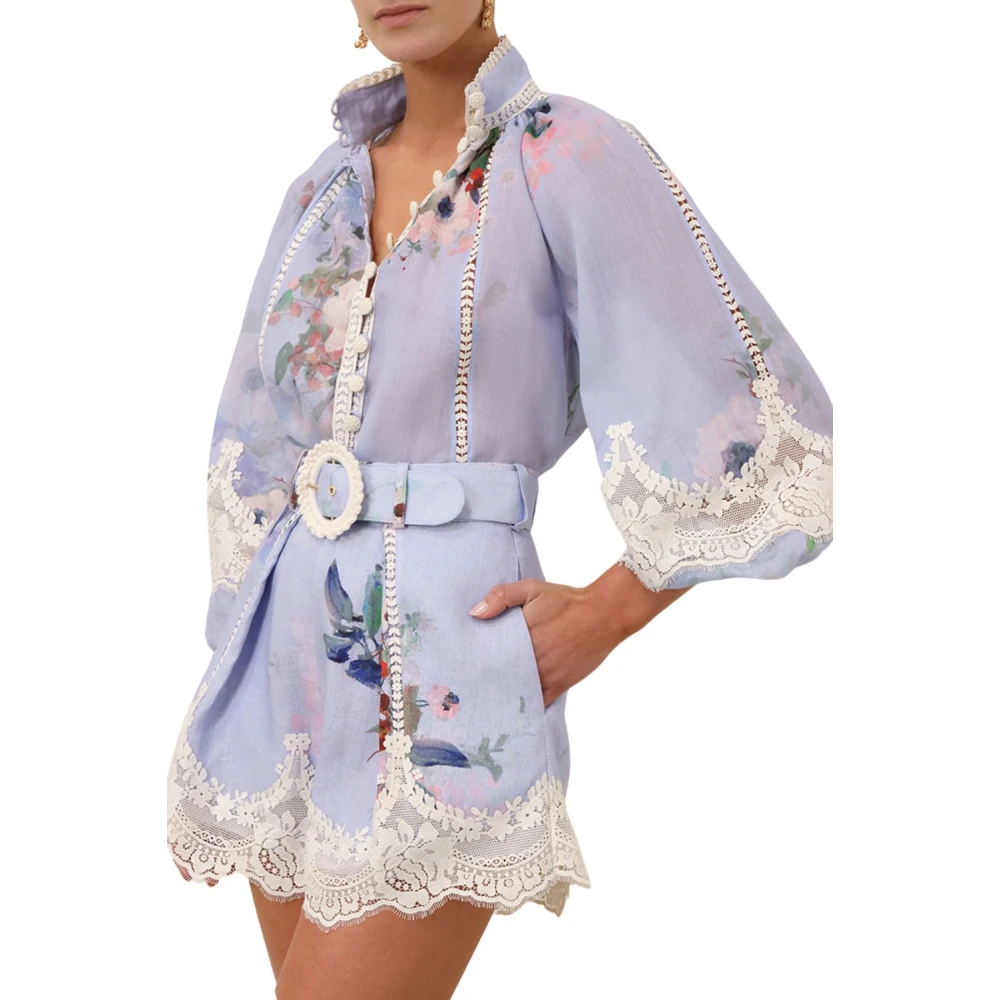Zimmermann Kanten Linnen Shorts Multicolor Dames