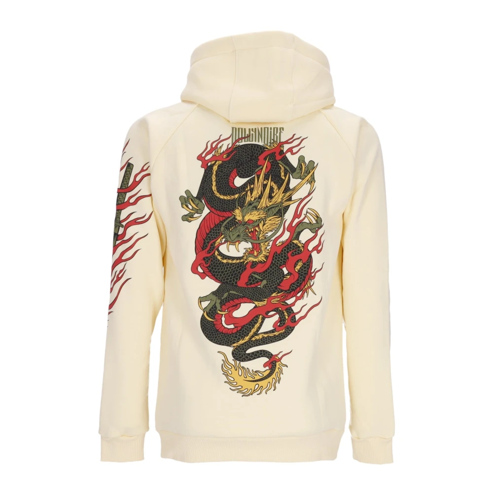 Dolly Noire Draken Beige Hoodie met Kangoeroezak Beige Heren