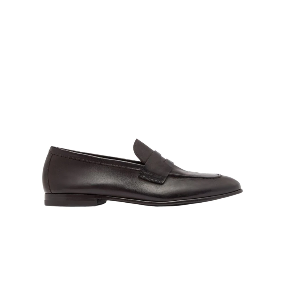Scarosso Bruine Kalfsleren Penny Loafers