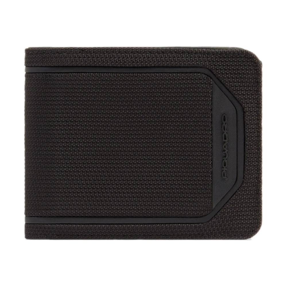 Piquadro Men's Black Wallets & Cardholders, One Size, Wallet With Flip Up Id Window