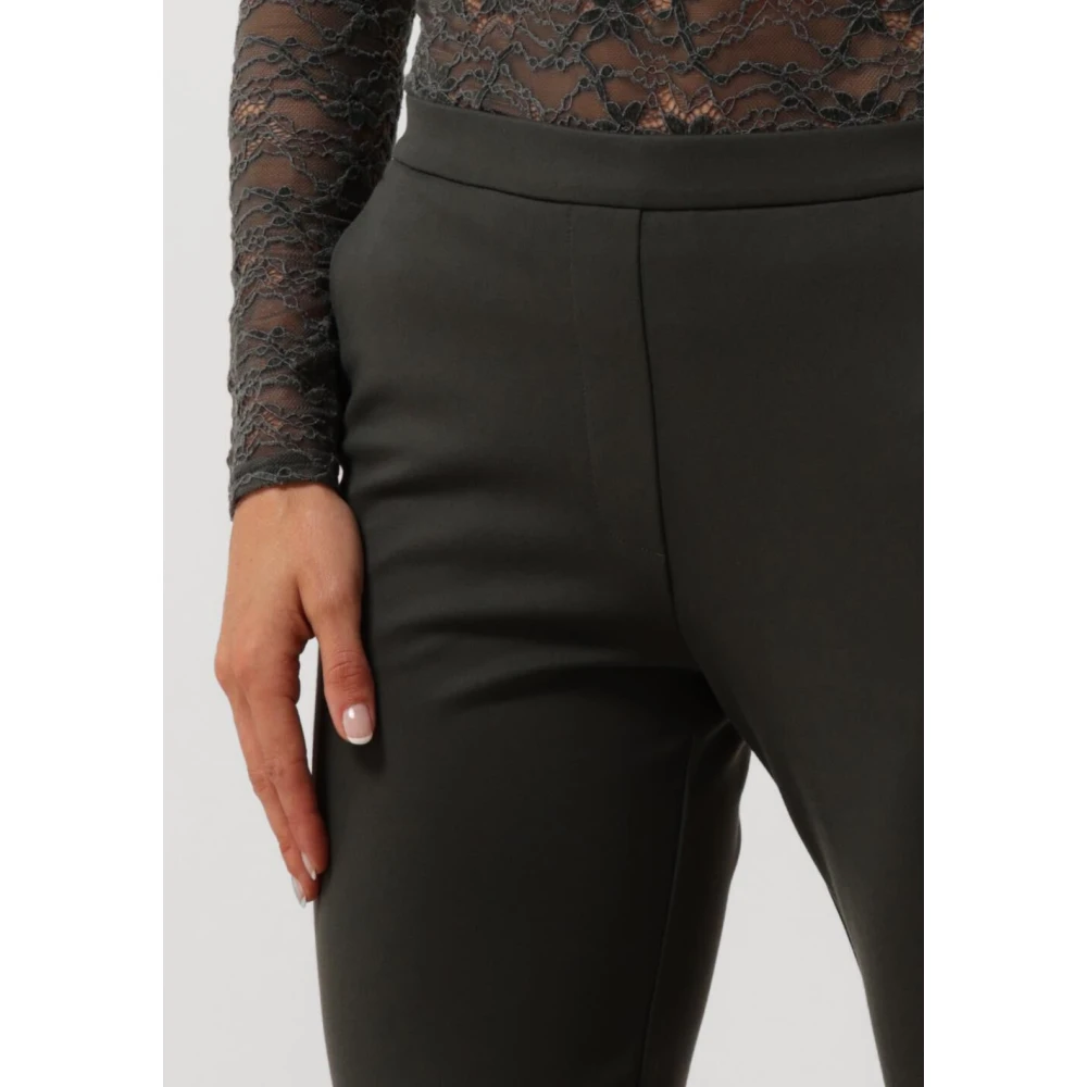 Modström Groene Flare Broek Retro Stijl Green Dames