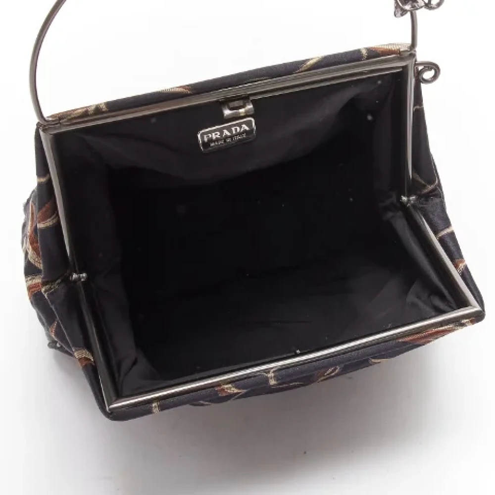 Prada Vintage Pre-owned Satin handbags Black Dames