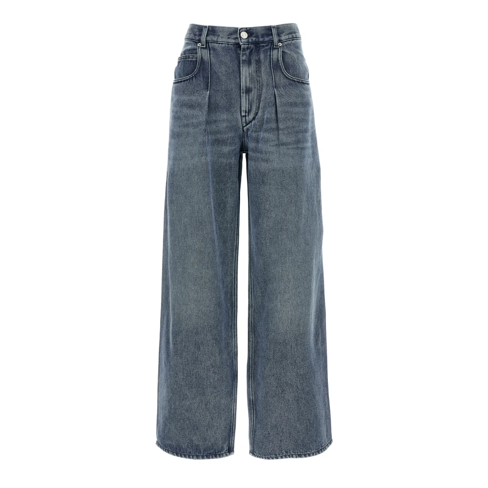 Isabel Marant Women's Blue Wide Jeans, S, Rodayna Jeans