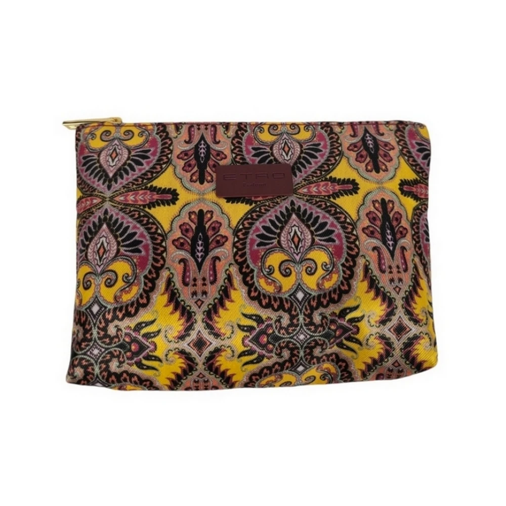 ETRO Gele Gestreepte Medium Dames Etui Yellow Dames