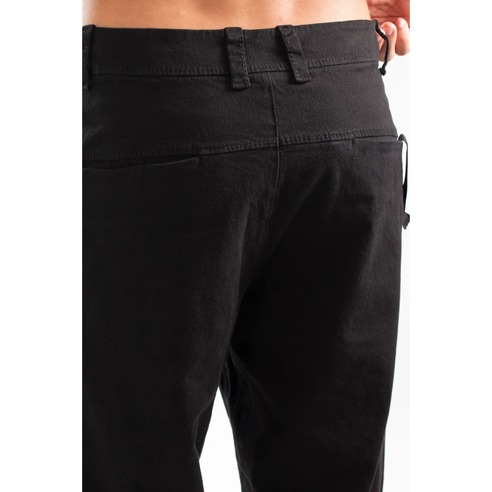 Transit Losse Katoen Wol Broek Black Heren