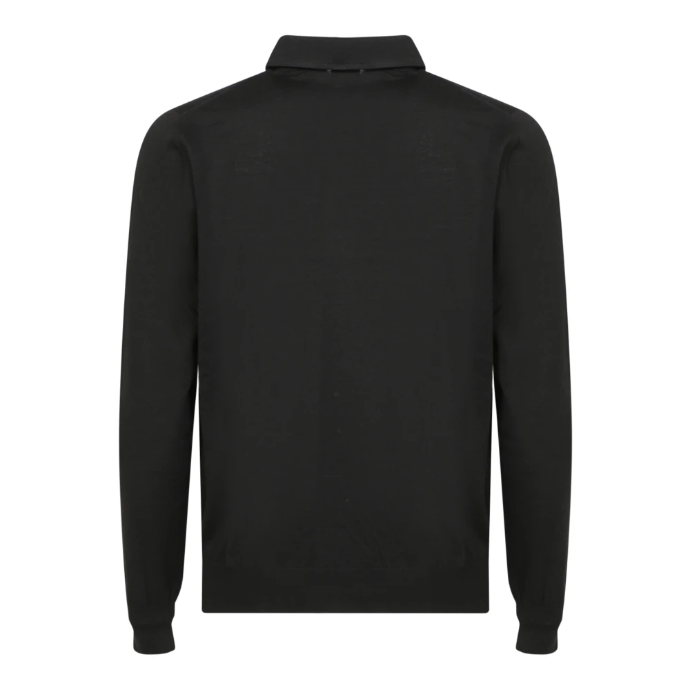 Dell'oglio Zwarte T-shirts voor moderne man Black Heren