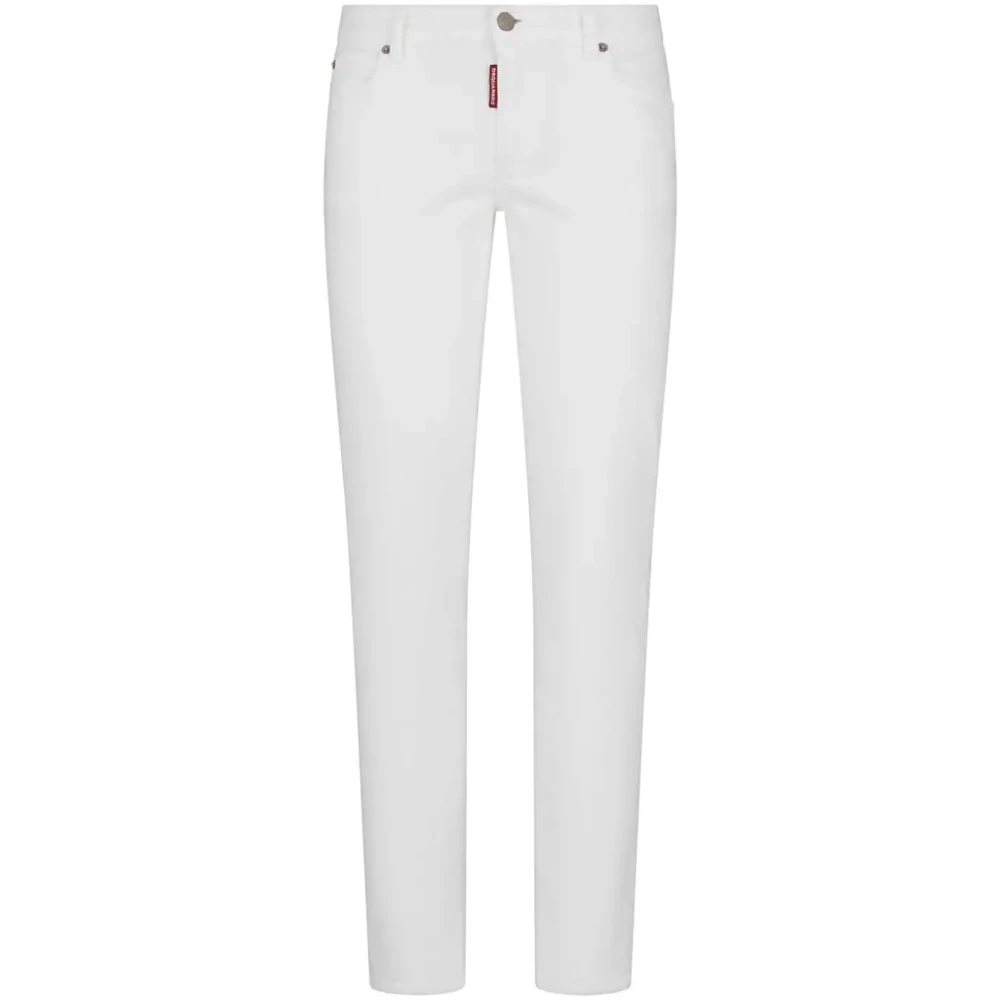 Dsquared2 Women's White Slim-Fit Trousers