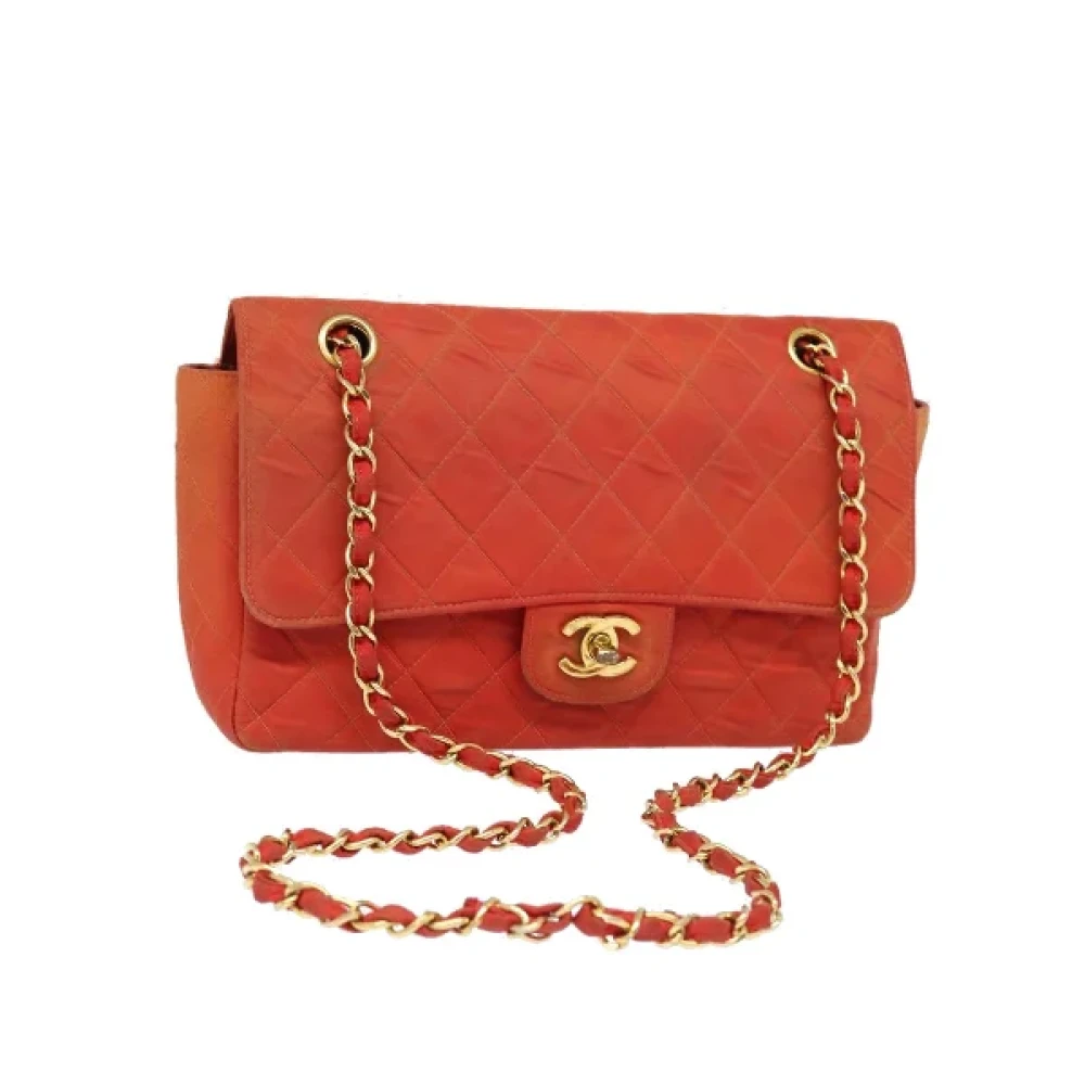 Chanel Vintage Pre-owned Nylon chanel-bags Orange Dames
