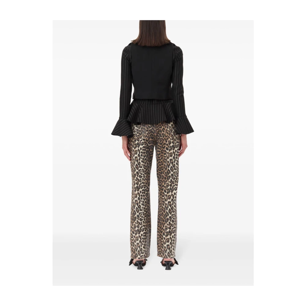 Ganni Zwarte Mouwloze Rits Sweater Black Dames