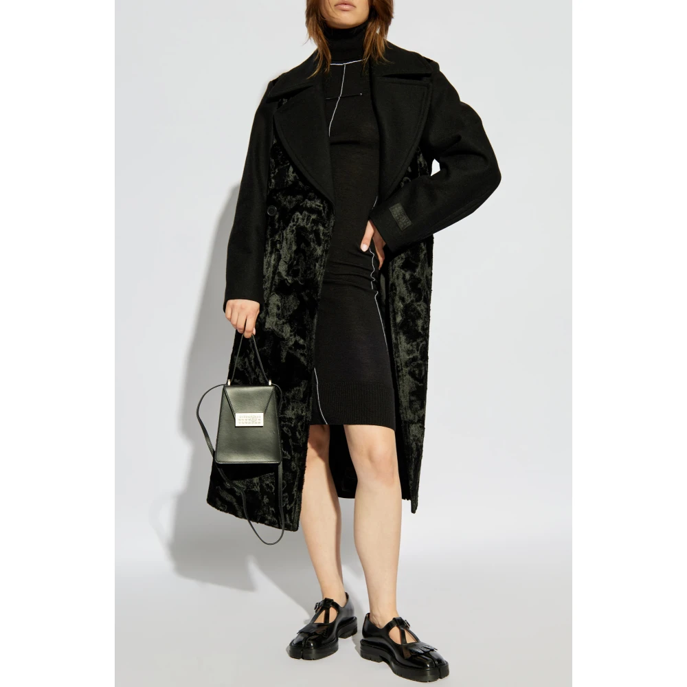MM6 Maison Margiela High-Neck Midi Jurk Black Dames