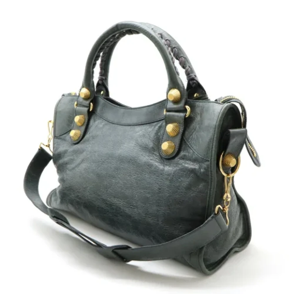 Balenciaga Vintage Pre-owned Leather balenciaga-bags Green Dames