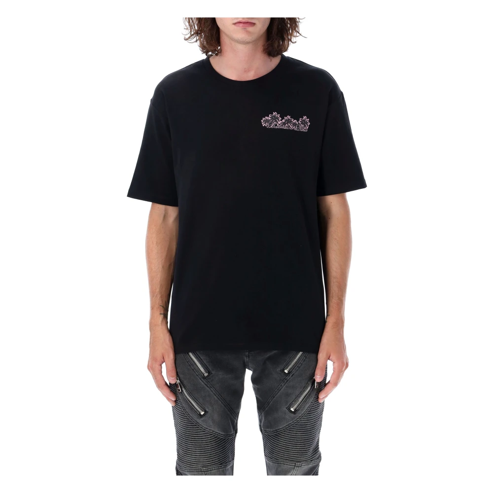Balmain Palm Print T-Shirt Black Heren