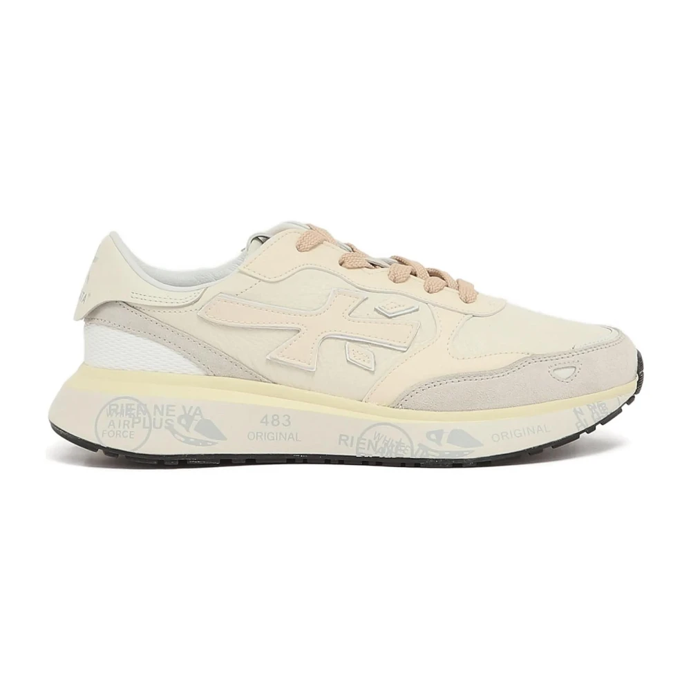 Premiata Women's Beige Sneakers, 4 Uk, Trainers
