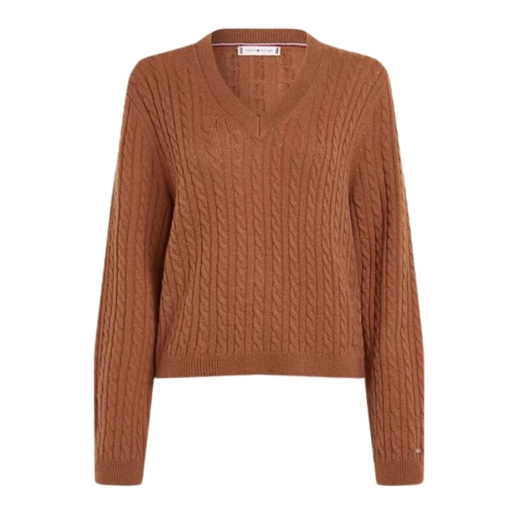 Knitwear > V-neck Knitwear - - Tommy Hilfiger - Modalova