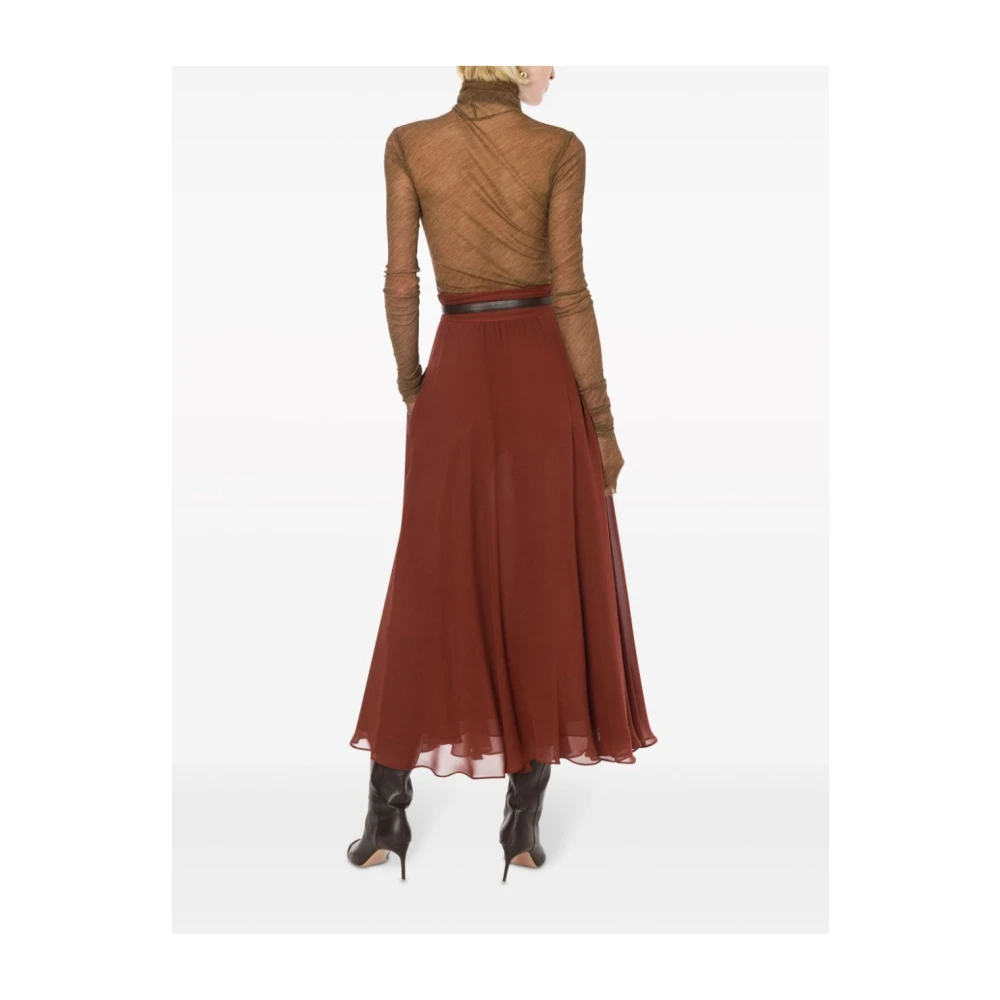 Philosophy di Lorenzo Serafini Doorschijnende hoge hals trui bruin Brown Dames