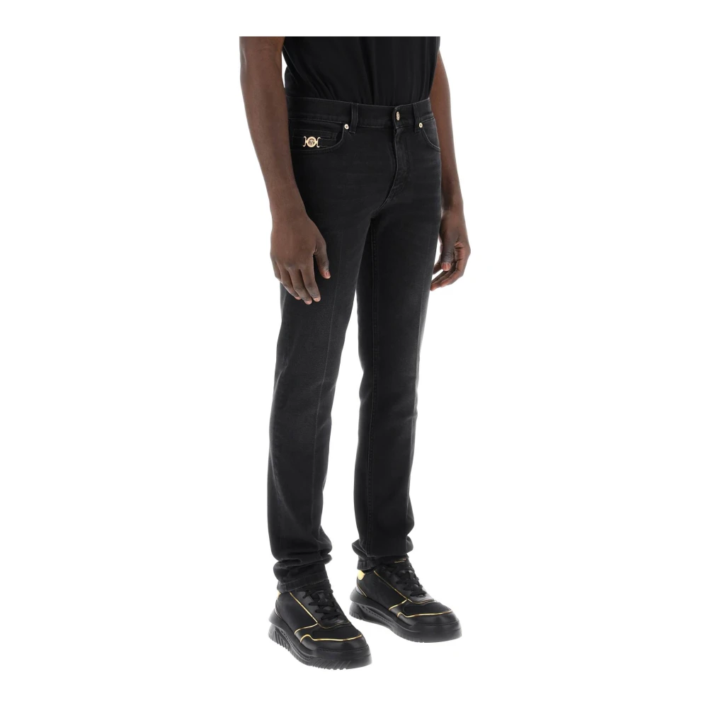 Versace Slim-fit Jeans Black Heren