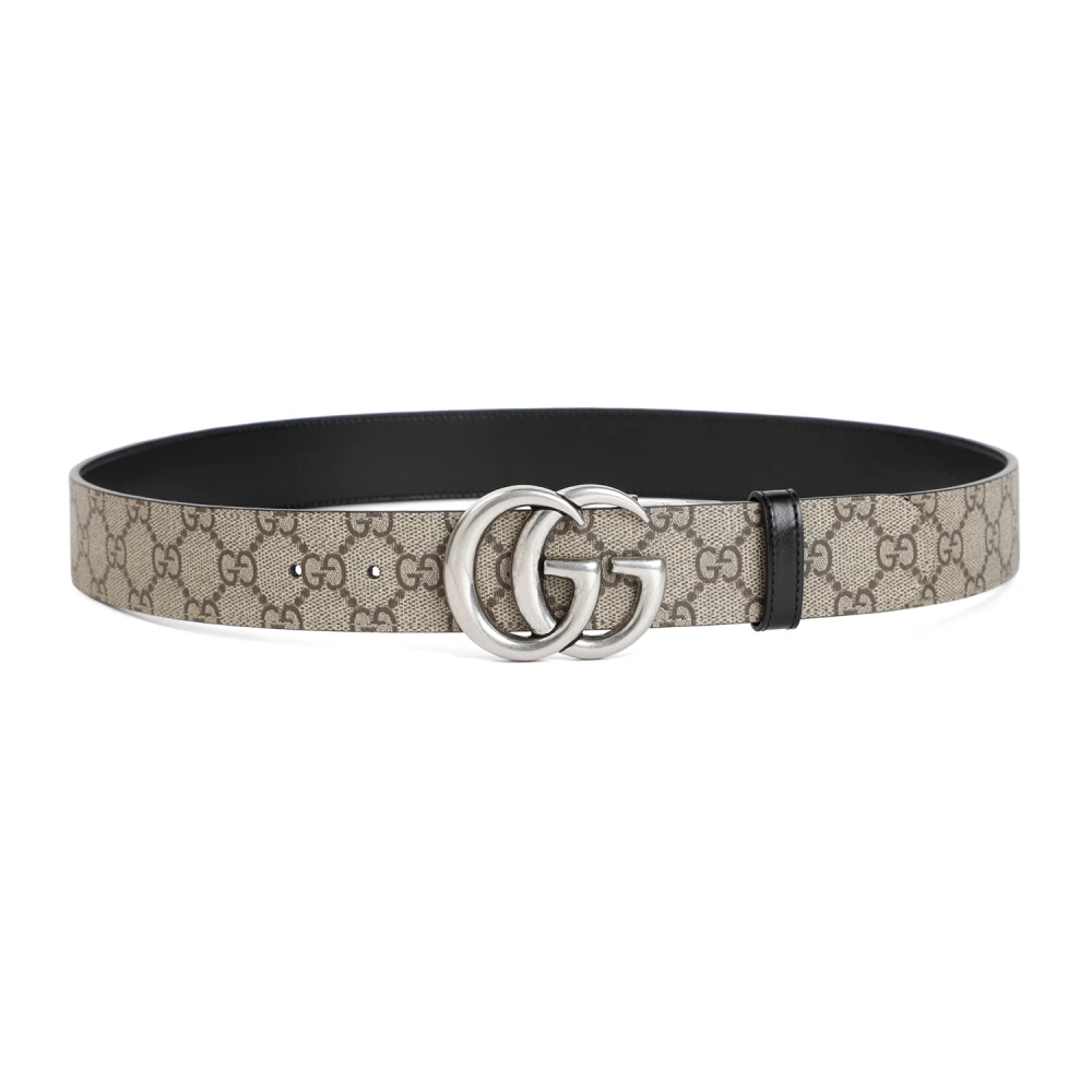 Gucci Omkeerbare GG Marmont Riem Beige Heren