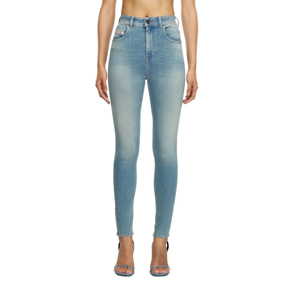 Diesel Hoge taille super skinny denim jeans Blue Dames