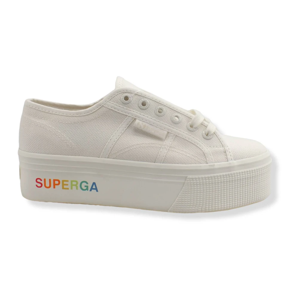 Superga Damen Weiß Schuhe, 35 1/2 Eugröße: