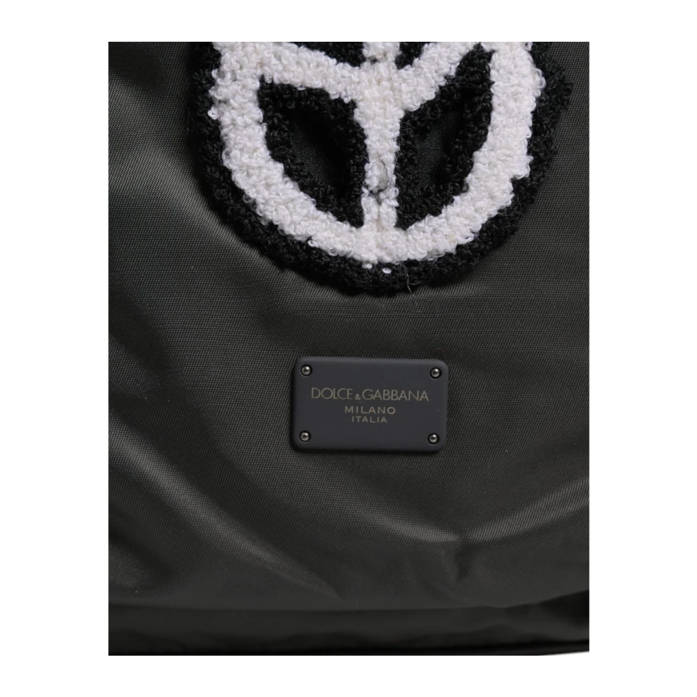 Dolce & Gabbana Prins Forever Rugzak met Logo Patches Gray Heren