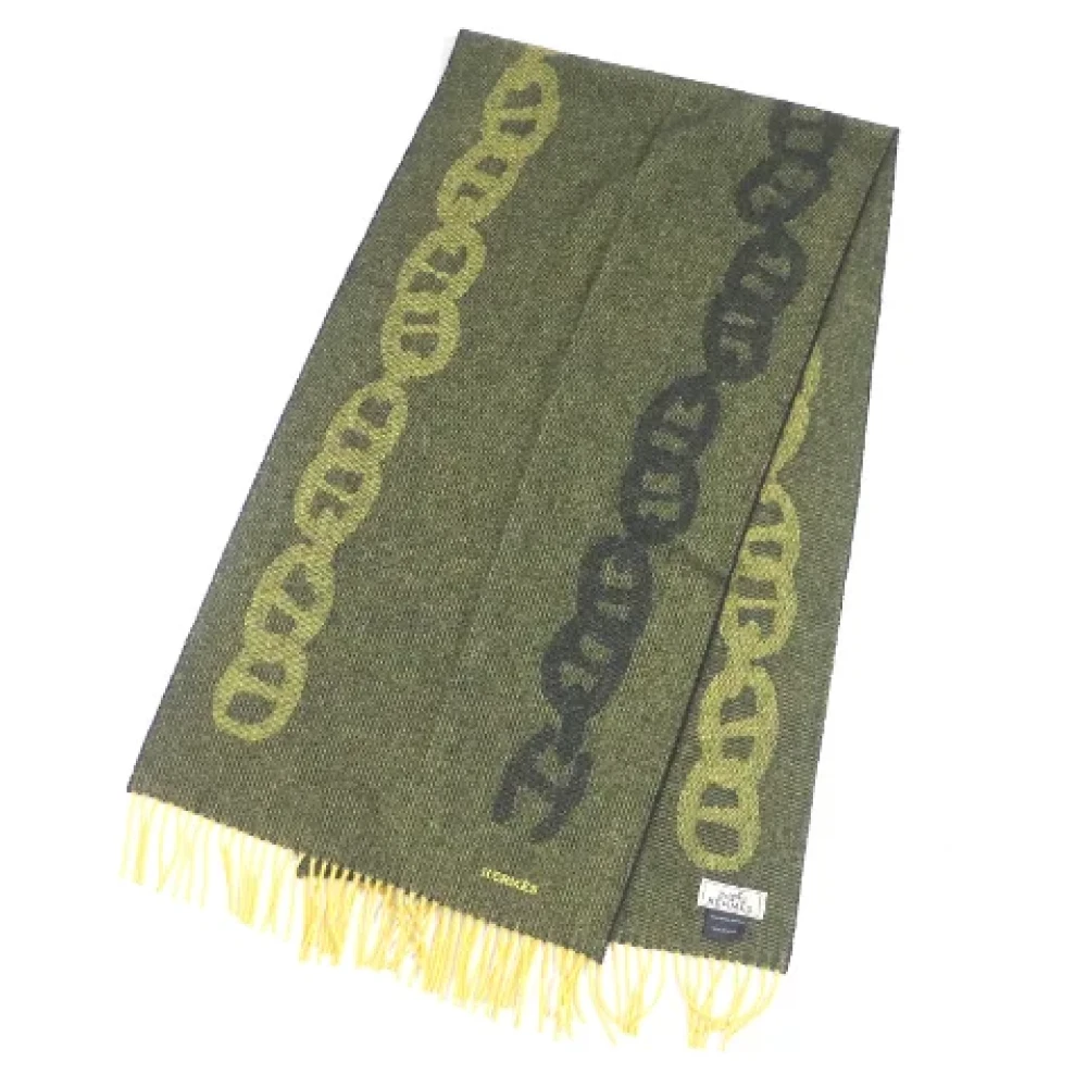 Hermès Vintage Pre-owned Fabric scarves Green Dames