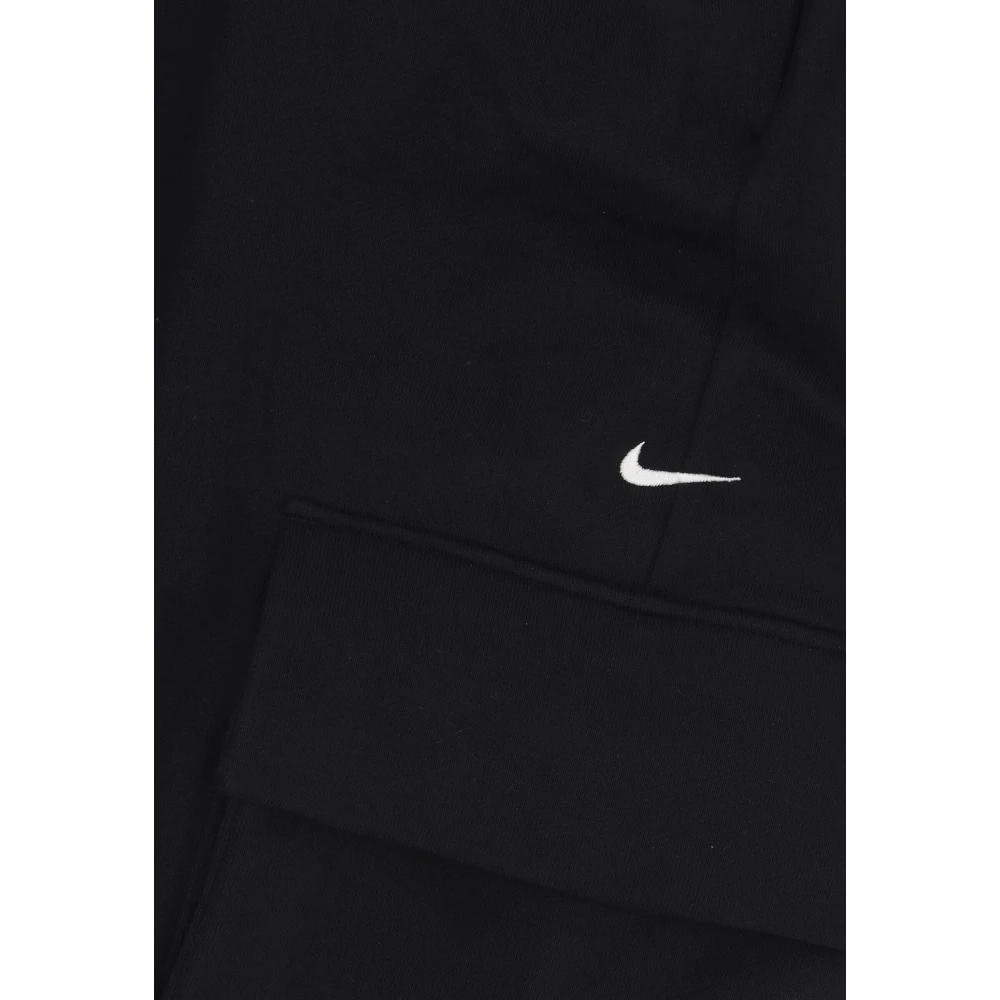 Nike Zwarte Dans Fleece Broek Wijde Pijpen Black Dames