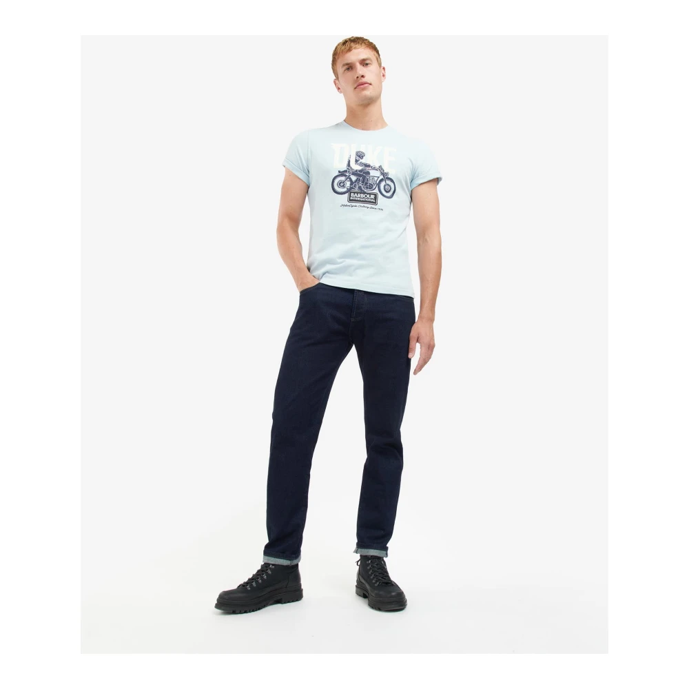 Barbour T-shirt met grafische print Blue Heren