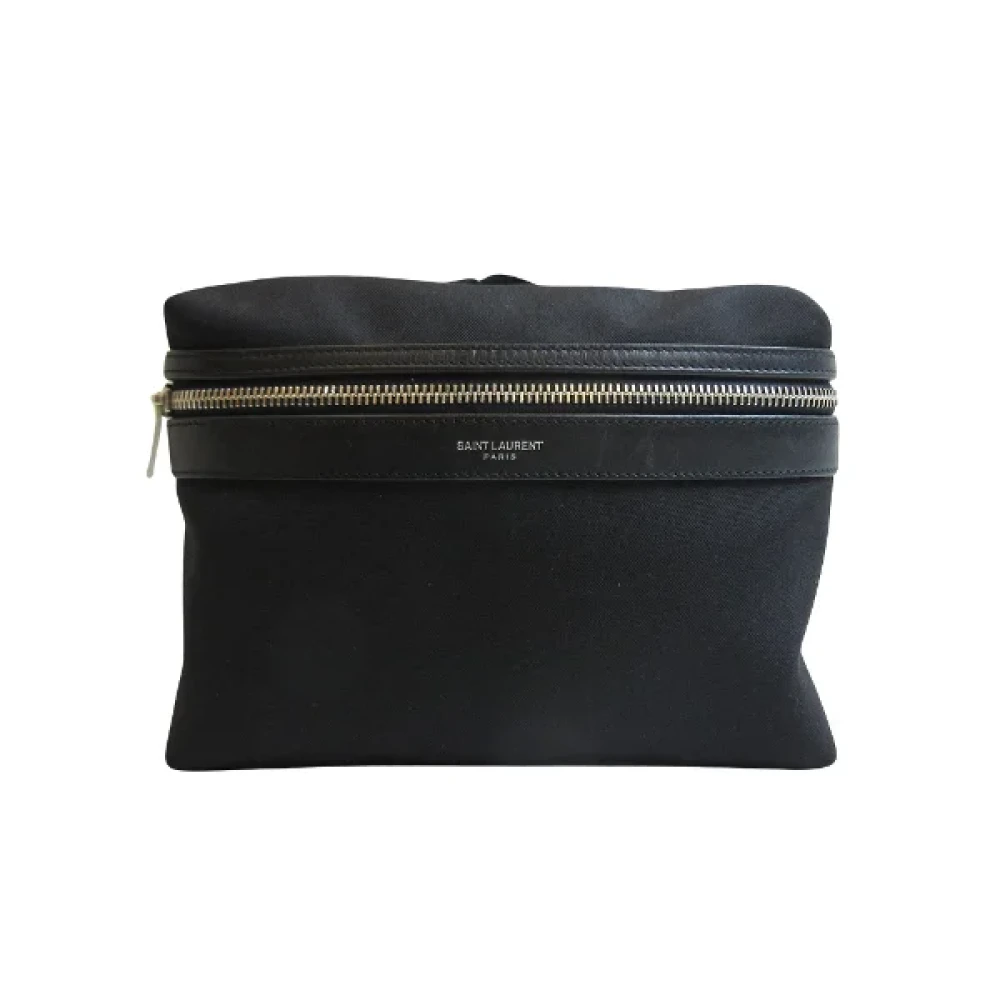 Yves Saint Laurent Vintage Pre-owned Canvas shoulder-bags Black Dames