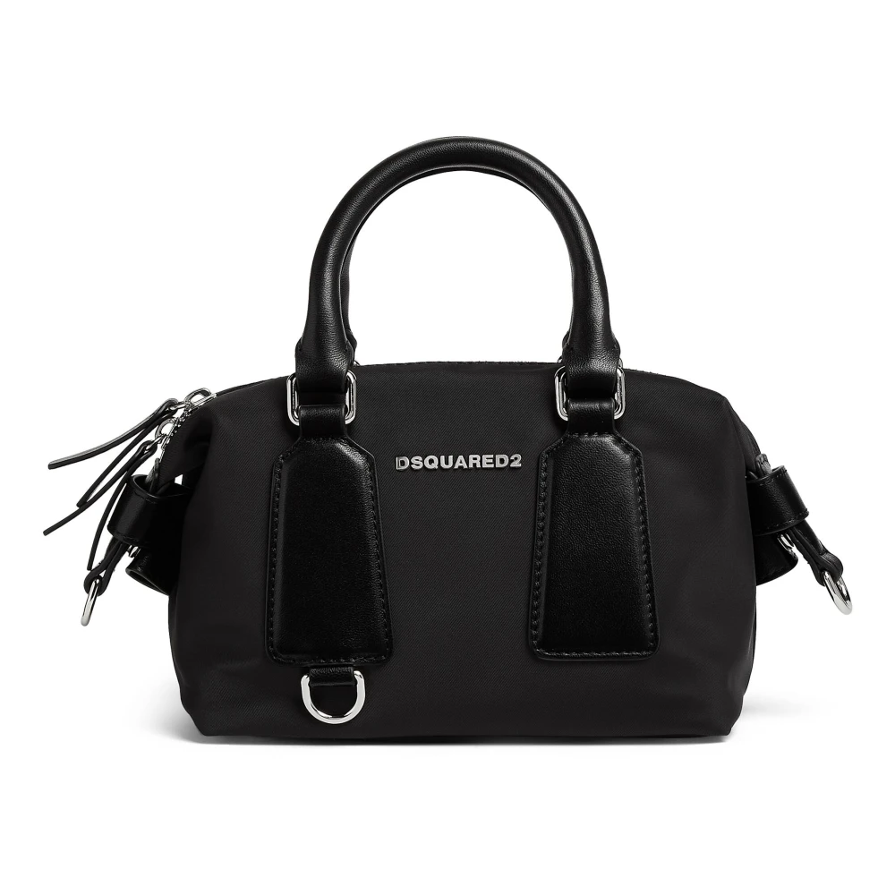 Dsquared2 Nylon Handtas Compact Functioneel Crossbody Black Dames