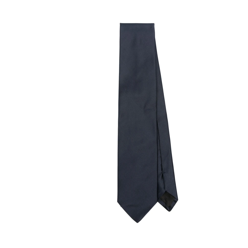 Lanvin Navy Blue Satin Duchess Tie Blue Heren