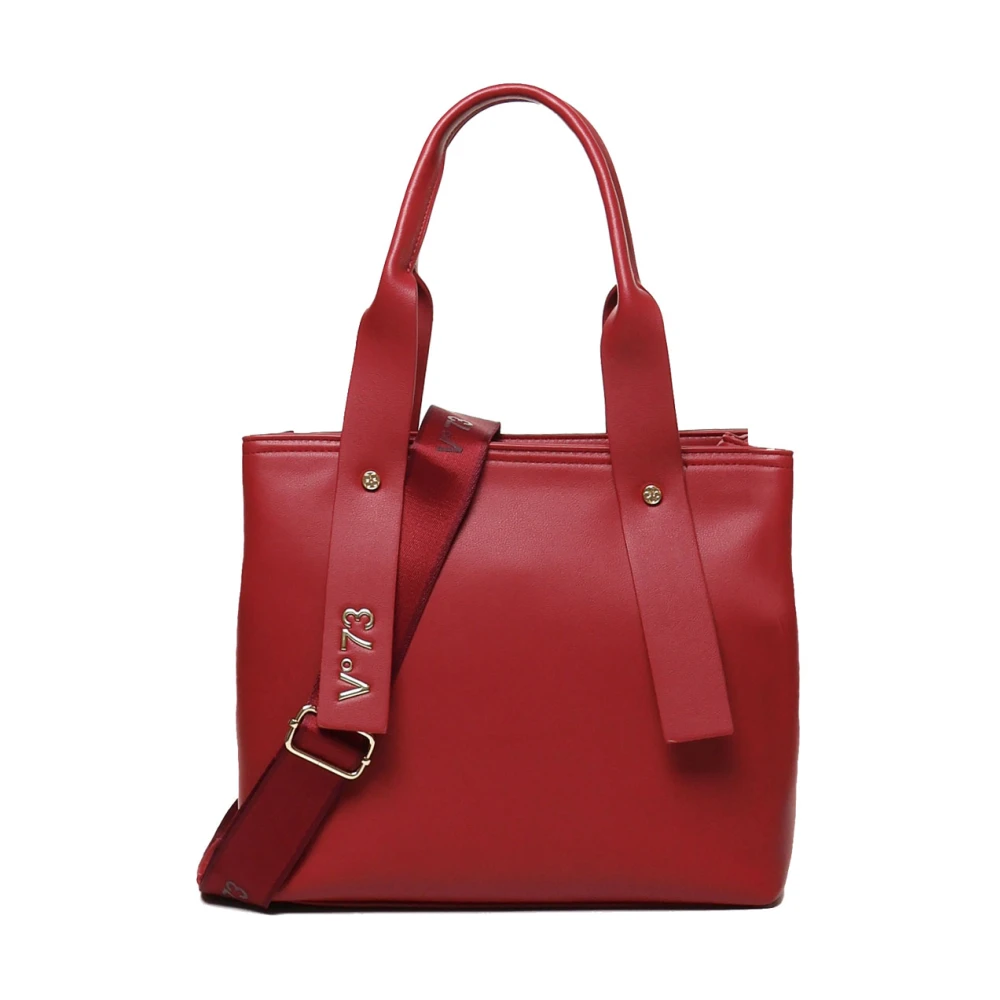 V73 Rode microkorrel winkeltas met gouden accenten Red Dames