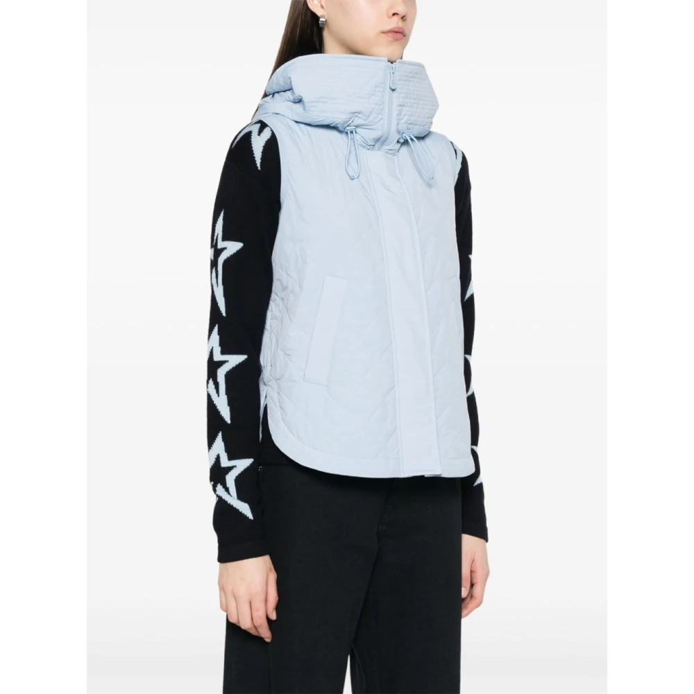 Peuterey Elegante Gebreide Celeste Jas Blue Dames